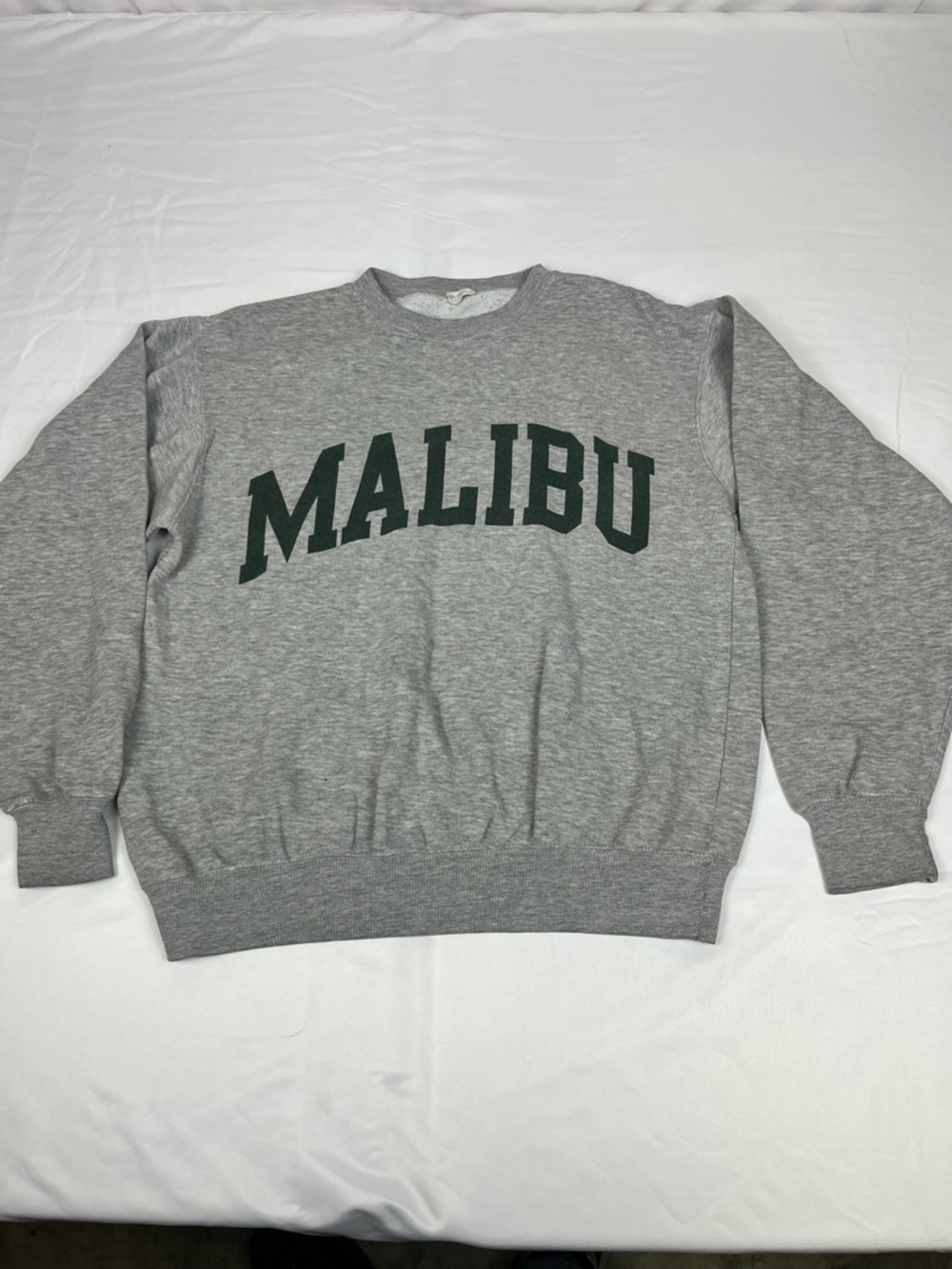 Vintage Malibu Crewneck Sweatshirt U-Go California Gray One Size OS